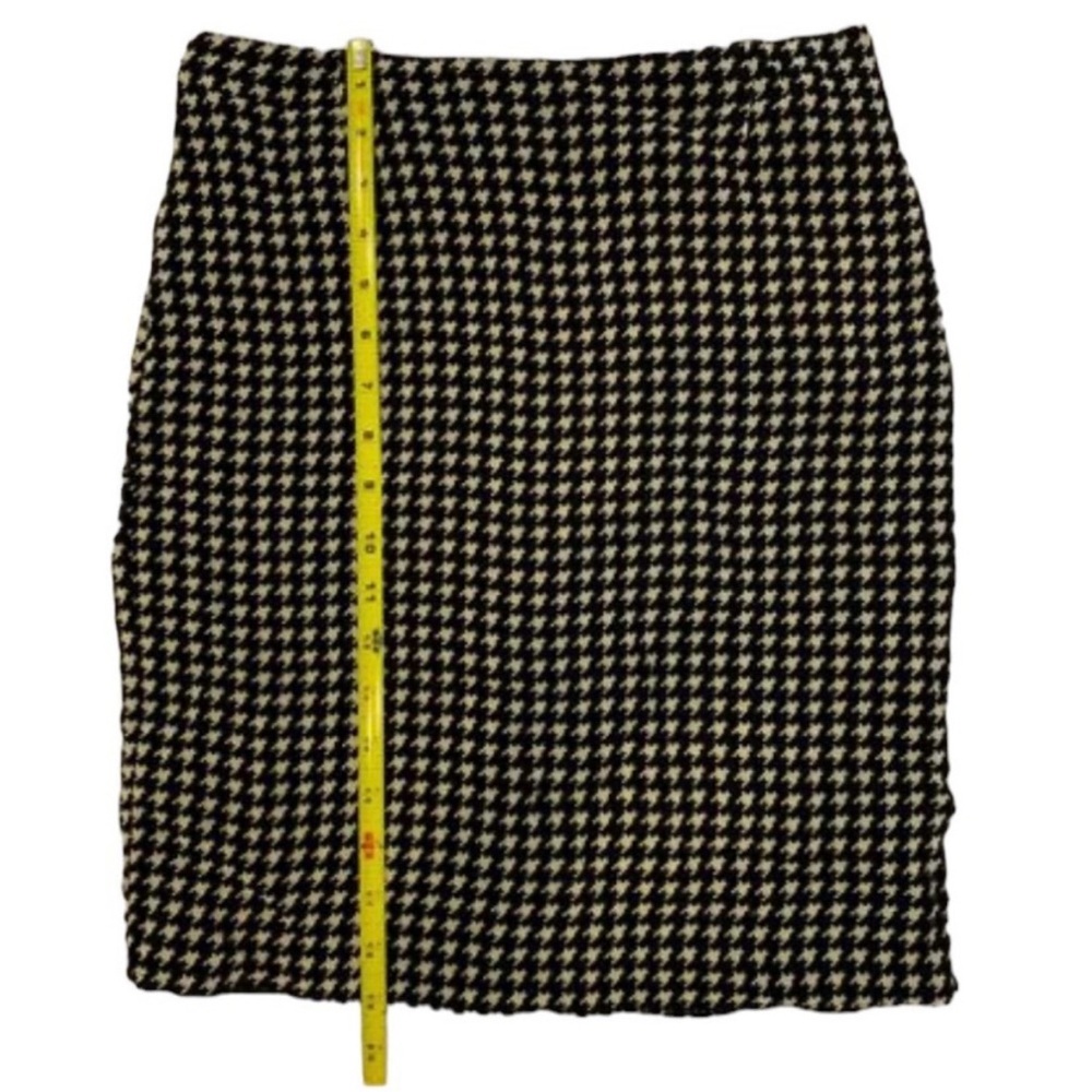 VTG Y2K Arden B. Cream & Black Houndstooth Skirt Size 0 - Picture 8 of 8